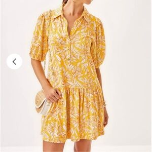 Lilly Pulitzer dress bingley dress size XL NWT honeycomb hideaway bees yellow